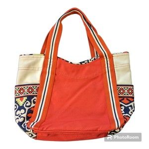 Vera Bradley Small Tote Beach Sun Valley Orange Navy